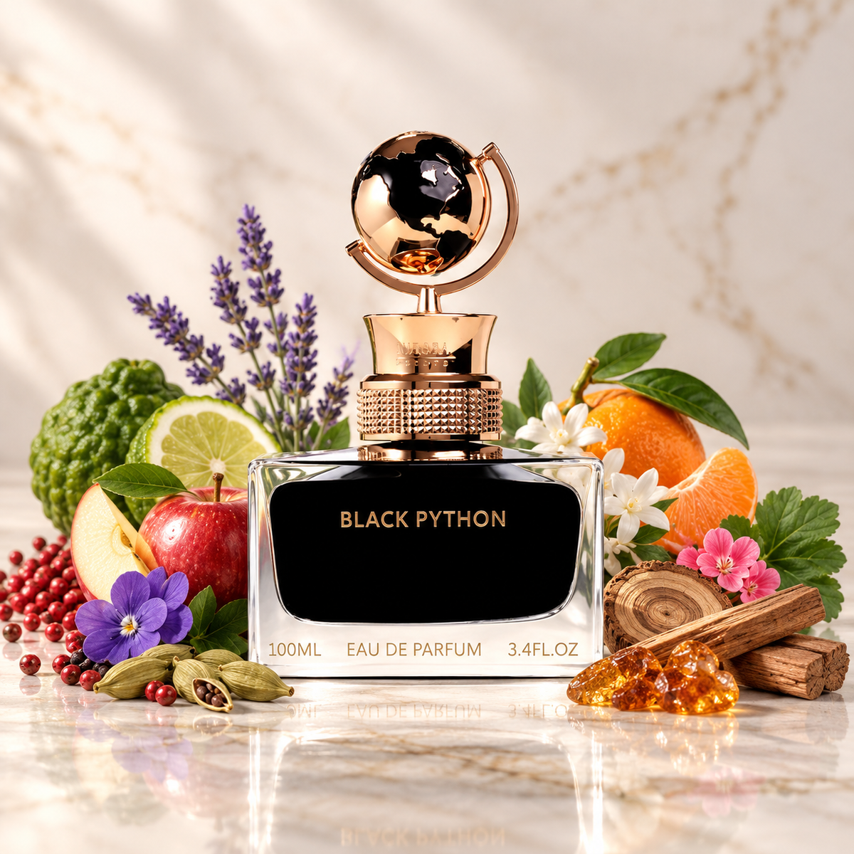 Aurora Globe Collection Black Python EDP Unisex | 100ml